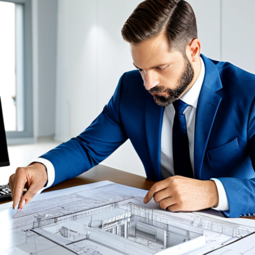 Home 28 **
"A professional architect, fully clothed in a modest business outfit, reviewing blueprints in a brightly lit, modern office. Safe for work, appropriate content, perfect anatomy, natural pose, well-formed hands, proper finger count, professional, family-friendly."
**