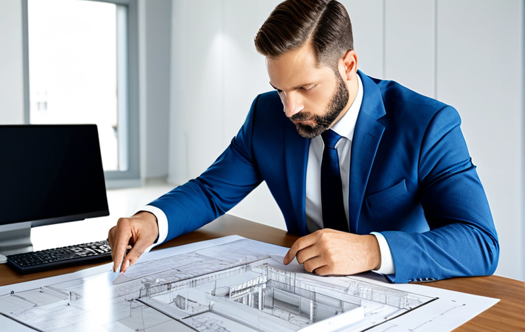 **

"A professional architect, fully clothed in a modest business outfit, reviewing blueprints in a brightly lit, modern office. Safe for work, appropriate content, perfect anatomy, natural pose, well-formed hands, proper finger count, professional, family-friendly."

**