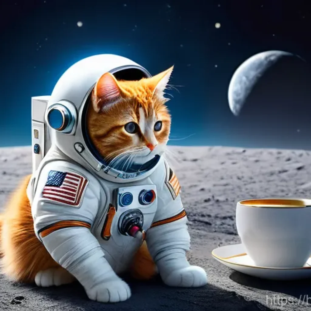 AI 예술과 오디오 비주얼 아트 - **Prompt 1: Whimsical Lunar Tea Party**
    A highly detailed, photorealistic image of a fluffy, ora...