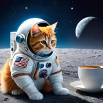 AI 예술과 오디오 비주얼 아트 - **Prompt 1: Whimsical Lunar Tea Party**
    A highly detailed, photorealistic image of a fluffy, ora...