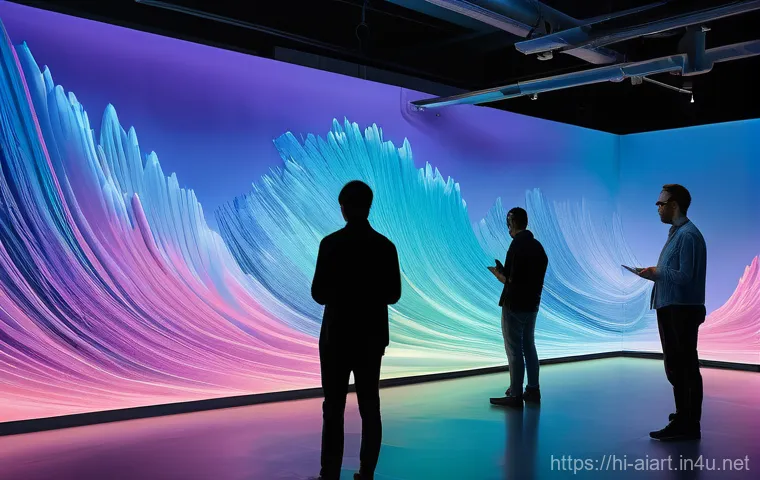 GAN 예술 - The AI's Artistic Vision: Generator and Critic at Work**

A vibrant, surreal studio where a sophisti...